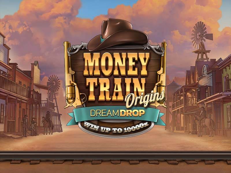 Money Train Origins Dream Drop no 389win1, com jackpot progressivo e tema de faroeste.